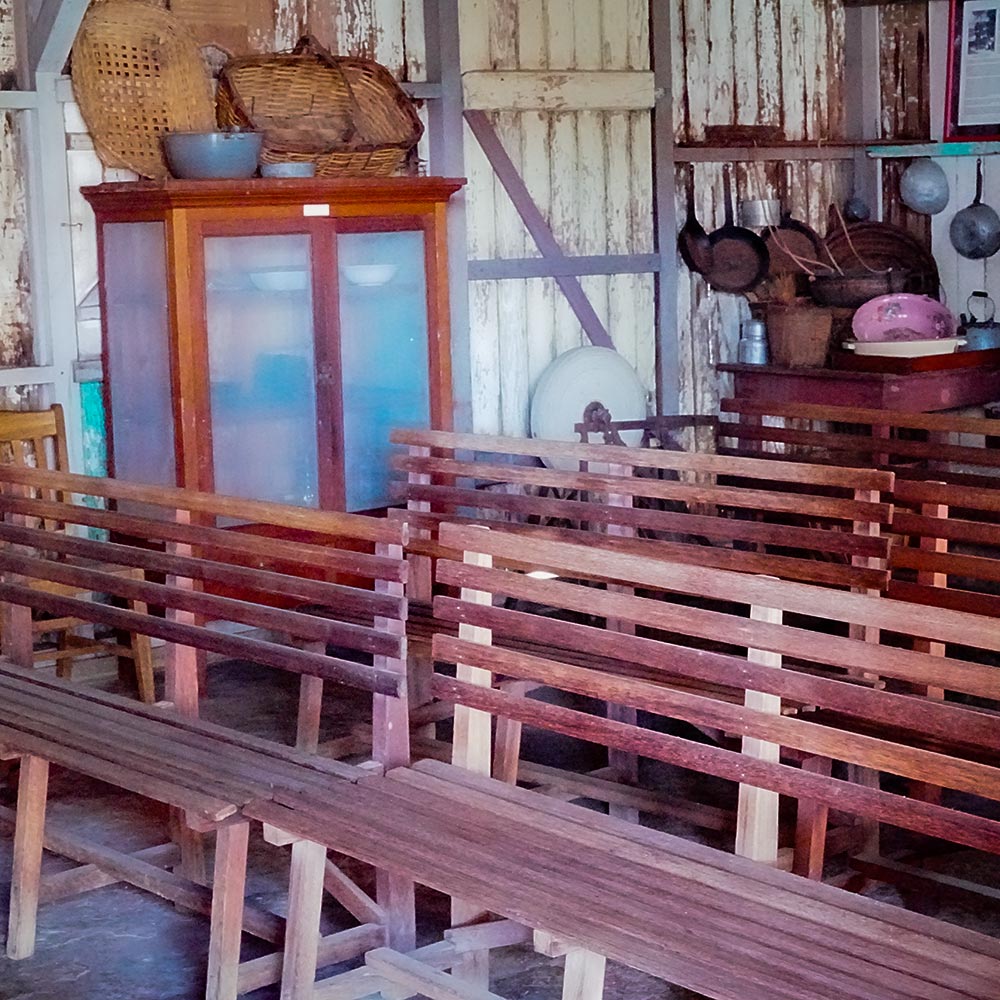 image of interior of items and atefacts in the Wo Hing Chinese Museum in Lahaina.